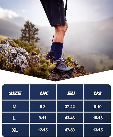 Mens Socks, 5 Pairs, Full Cushion Cotton Crew Work Socks